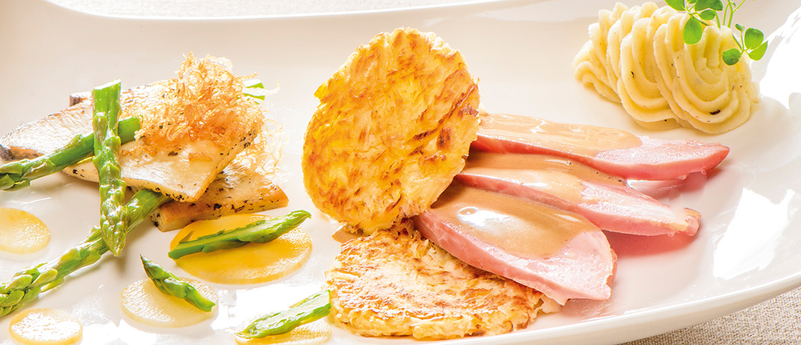 Galette de choucroute et mini jambonneau Aubel®