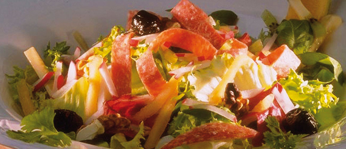 Salade exotique au salami Aubel®