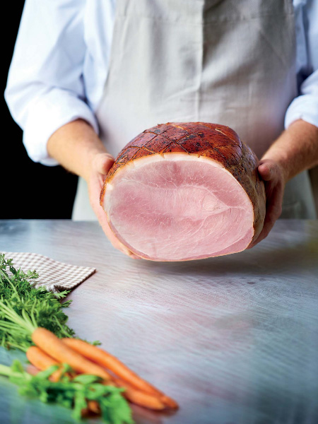 Gegrilde ham zonder toegevoegde bewaarmiddelen