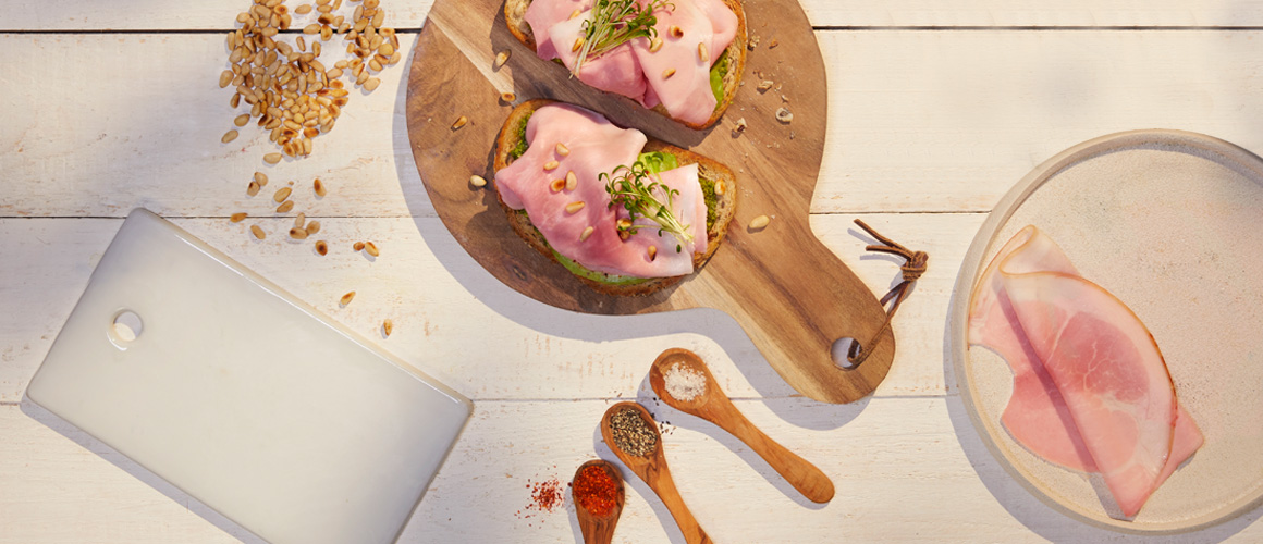 Tartine saine au Jambon à l’os et avocat