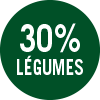 30% légumes