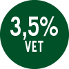 3,5% vet
