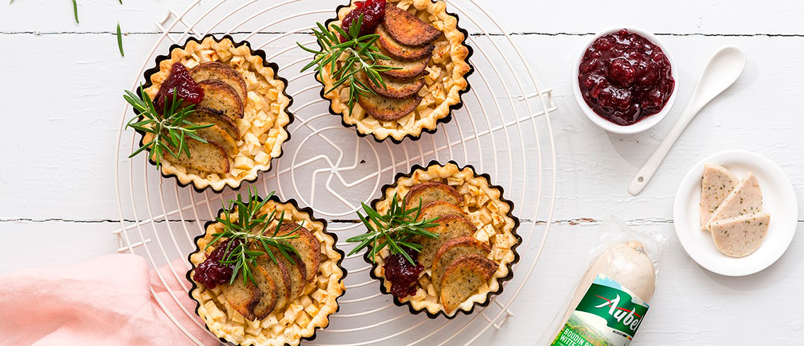Feuilleté au boudin blanc Aubel et aux pommes