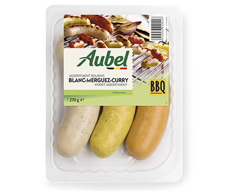 BBQ Assortiment Boudins (blanc-merguez-curry)