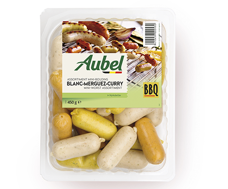 Mini boudins assortiment (blanc-merguez-curry)