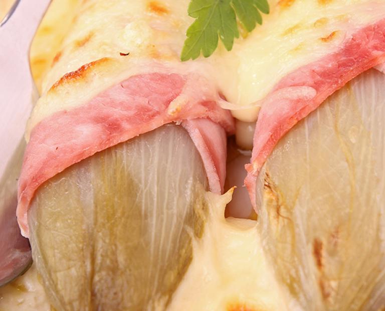 Gratin de chicons au jambon Dégraissé Aubel®