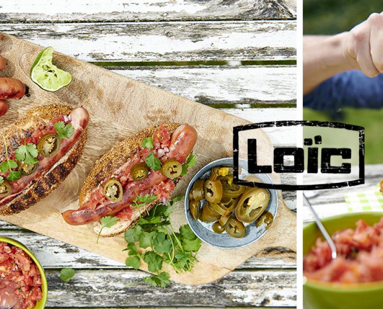 Hot-dog Mexicain à la saucisse barbecue Aubel®