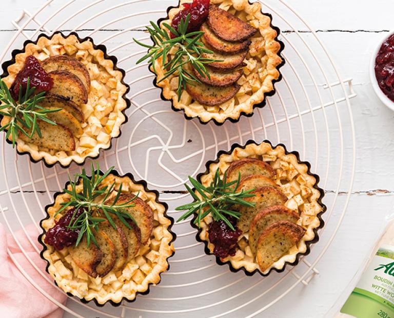 Feuilleté au boudin blanc Aubel® et aux pommes