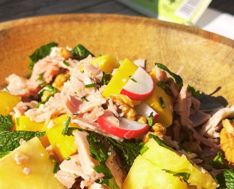 Salade exotique au Jambon à l'Os Aubel®